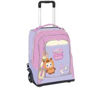 Maricart Zaino Trolley Scuola Elementare Milk Candy 34,5x21x45 cm - Trolley Duo con Ruote in Gomma e Manico Telescopico e Portachiavi Abbinato - Zainetto Bambina Anno 2026/2027