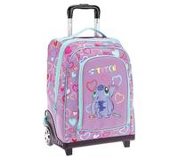 Maricart | Zaino Trolley Scuola Elementare per Bambini 34x25x52 cm con Ruote in Gomma Zainetto da Bambino o Bambina - Stitch