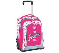 Maricart | Zaino Trolley Scuola Elementare per Bambini 34x25x52 cm con Ruote in Gomma Zainetto da Bambina - Barbi
