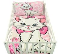 Marie Aristochats - 2 pezzi, Copripiumino Bebe 100 x 135 cm e federa 40 x 60 cm, set copripiumino per letto 60 x 120 o 70 x 140 cm, biancheria da letto Disney per tutti i piccoli