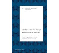 Marie Bourguign Translation Policies in Legal and Institutional Sett (Tascabile)