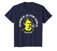Marie Curie Science is for Girls T-Shirt Kids STEM Regalo Maglietta