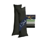 Marie´s Home 2 federe per cuscino 40 x 145 cm, per cuscino per dormire sul fianco, 1613.2353, nero