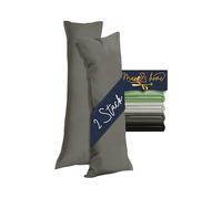 Marie´s Home Confezione da 2 federe per cuscino 40 x 145 cm, per cuscino laterale 1613.2353, antracite