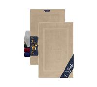 Marie´s Home Luxus 1612.2351 - Tappetino da bagno classico, per doccia, vasca e WC, confezione da 2 pezzi, 50 x 80 cm, colore: pietra