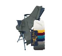 Marie´s Home Rivestimento in spugna per sedia da giardino e sedia da giardino, 60 x 130 cm, per sedia da campeggio, sedia da campeggio, sedia da sauna, sdraio da spiaggia, 60 x 130 cm, grigio