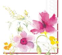 Mariefleur Villeroy & Bosch, tovaglioli di carta con motivo floreale, bianco e rosa, 3 strati, 33 cm, quadrati, confezione da 20