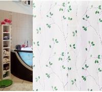 MARIELLE Green Verde Tenda Doccia IN Tessuto 180 X 200 CM Metallico Effetto