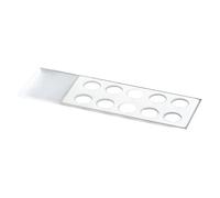 Marienfeld Vetro sodio-calcico microscopio vetrini con campi di risposta e bordi levigati a 90°, rosso, 10 caselle, diametro campo di risposta 5 mm, lunghezza 76 mm, larghezza 26 mm, spessore 1 mm,