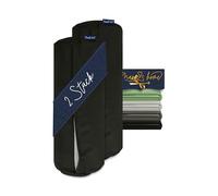 Marie's Home 2 x Federe per Cuscino Cervicale 40 x 15 cm 1613.2353 Nero