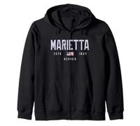 Marietta Georgia Field/Marietta GA Felpa con Cappuccio