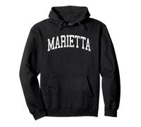 Marietta Ohio OH, Design Sportivo Vintage Felpa con Cappuccio