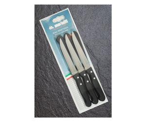 Marietti 1860 Set coltelli bistecca Inox 6 pz lama dentata 11,5 cm RIVETTATA