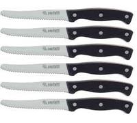 Marietti 24FT TAVOLA - Coltello da tavola, lama dentata, 11 cm, colore: Grigio/Nero