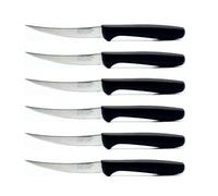 Marietti 45MTS - Set di 6 coltelli a punta micro dentata, colore: bianco/nero/rosso