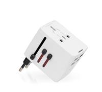 Marifede Adattatore Universale da Viaggio 4 USB e AC, Compatibile con 150 Paesi - Ideale per USA, UK, Europa e Asia