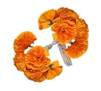 Marigold Garland With Lights - Perizoma Di Fiori Artificiali Per La Decorazione Di Nozze Festa Del Festival, Appeso Al Piazza Floreale Alimentato Per Il Balcone A Casa Mandir, Design