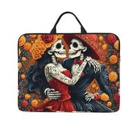 Marigold-Romantic-Dead-Skeletons, custodia portatile per computer portatile da 14", con chiusura a cerniera