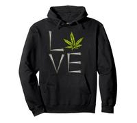 Marijuana Weed Foglia di Cannabis Love Weed Felpa con Cappuccio