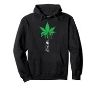 Marijuana Weed Leaf Graffiti Pittore Divertente Stoner Canna elpa con Cappuccio