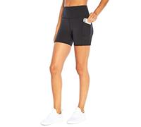 Marika - Pantaloncini da Donna Linnette a Vita Alta con Controllo della Pancia, Donna, Pantaloncini, MLS0398A, Nero, L