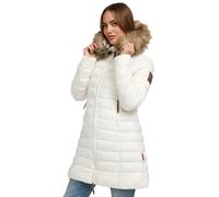 MARIKOO B647 Giacca trapuntata da donna per inverno/mezza stagione, bianco, S