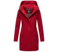 Marikoo Cappotto lungo da donna B819, Trench Parka, rosso scuro, M