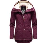 Marikoo Bikoo - Giacca invernale da donna con cappuccio, taglie XS-XXL, vino, M