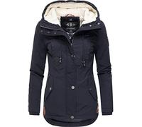 MARIKOO Cappotto corto invernale da donna con cappuccio Bikoo XS-XXL | Lunghezza: lungo i fianchi, grado di calore 3 su 3, caldo, impermeabile, cappuccio con fodera in pile