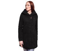 Marikoo - Cappotto da donna, trench, invernale, per la mezza stagione, lungo, B819, Nero , 5XL