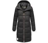 MARIKOO Cappotto invernale da donna caldo trapuntato con cappuccio e dettagli rosa di alta qualità e cappuccio Nomadiaa 16 S-3XL, Nero , M