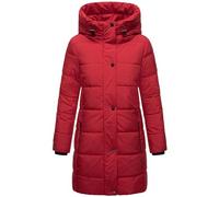 Marikoo Cappotto invernale da donna, caldo, trapuntato, lungo, con cappuccio, Karumikoo XVI XS-XXL, rosso scuro, S