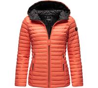 MARIKOO Giacca da donna leggera trapuntata con cappuccio Asraa XS-3XL, corallo, S