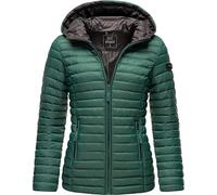 MARIKOO Giacca da donna leggera trapuntata con cappuccio Asraa XS-3XL, verde scuro, XS