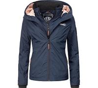 MARIKOO - Giacca da donna per le mezze stagioni, con cappuccio, colore fragola, XS-XXL, blu navy, XL