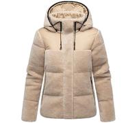 MARIKOO Giacca in pile da donna, calda, per le mezze stagioni, trapuntata, misto di materiali alla moda, con cappuccio, Kaguraa 16, XS-XXL