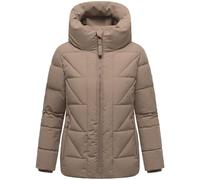MARIKOO Giacca invernale da donna calda trapuntata giacca invernale con raffinata trapuntatura nasee 16 XS-5XL, tortora grigio, XXL