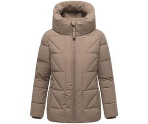 MARIKOO Giacca invernale da donna calda trapuntata giacca invernale con raffinata trapuntatura nasee 16 XS-5XL, tortora grigio, XXL