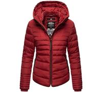 MARIKOO Giacca invernale da donna, con colletto alto, in pelliccia di orsacchiotto, foderata, B354, Rosso - blood-red, S