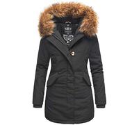 MARIKOO Giacca invernale da donna Parka B808, calda e foderata, Schwarz, XS