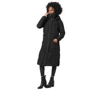 MARIKOO Giacca invernale da donna trapuntata lunga B948, Nero , S