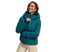 MARIKOO Giacca invernale da donna (XS-3XL) - Idrorepellente, calda, con cappuccio rimovibile, antivento - Giubbotto trapuntato, per donna - Colletto alto, 4 tasche, cerniera allungata, Nero , XL