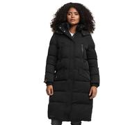 MARIKOO Giacca invernale lunga da donna calda parka trapuntata con cappuccio B890, Nero , L