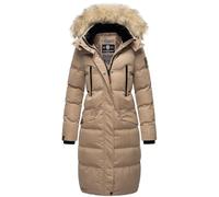 MARIKOO Giacca invernale lunga da donna calda parka trapuntata con cappuccio B890, talpa, XS