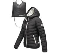 MARIKOO - Giacca leggera da donna trapuntata corta con borsa interna per il trasporto per riporla e trasportarla facilmente, taglie S-3XL, Nero , XL