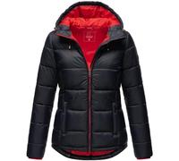 MARIKOO Giacca trapuntata da donna con cappuccio B927, blu navy, 36