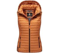 MARIKOO Gilet trapuntato da donna con cappuccio per la transizione con cappuccio B915, cannella, S