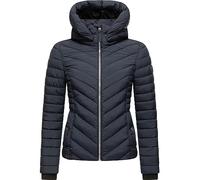 MARIKOO Kagomee - Giacca trapuntata leggera da donna, con cappuccio rimovibile, taglie XS-XXL, blu navy, S