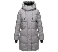 Marikoo Kaituu XVI - Cappotto invernale da donna, lungo, trapuntato, caldo con cappuccio regolabile e dettagli riflettenti XS - 6XL, grigio, M