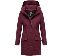 MARIKOO Mayleen - Giacca da donna in softshell, impermeabile, traspirante, con cappuccio, taglie XS-5XL, vino, M